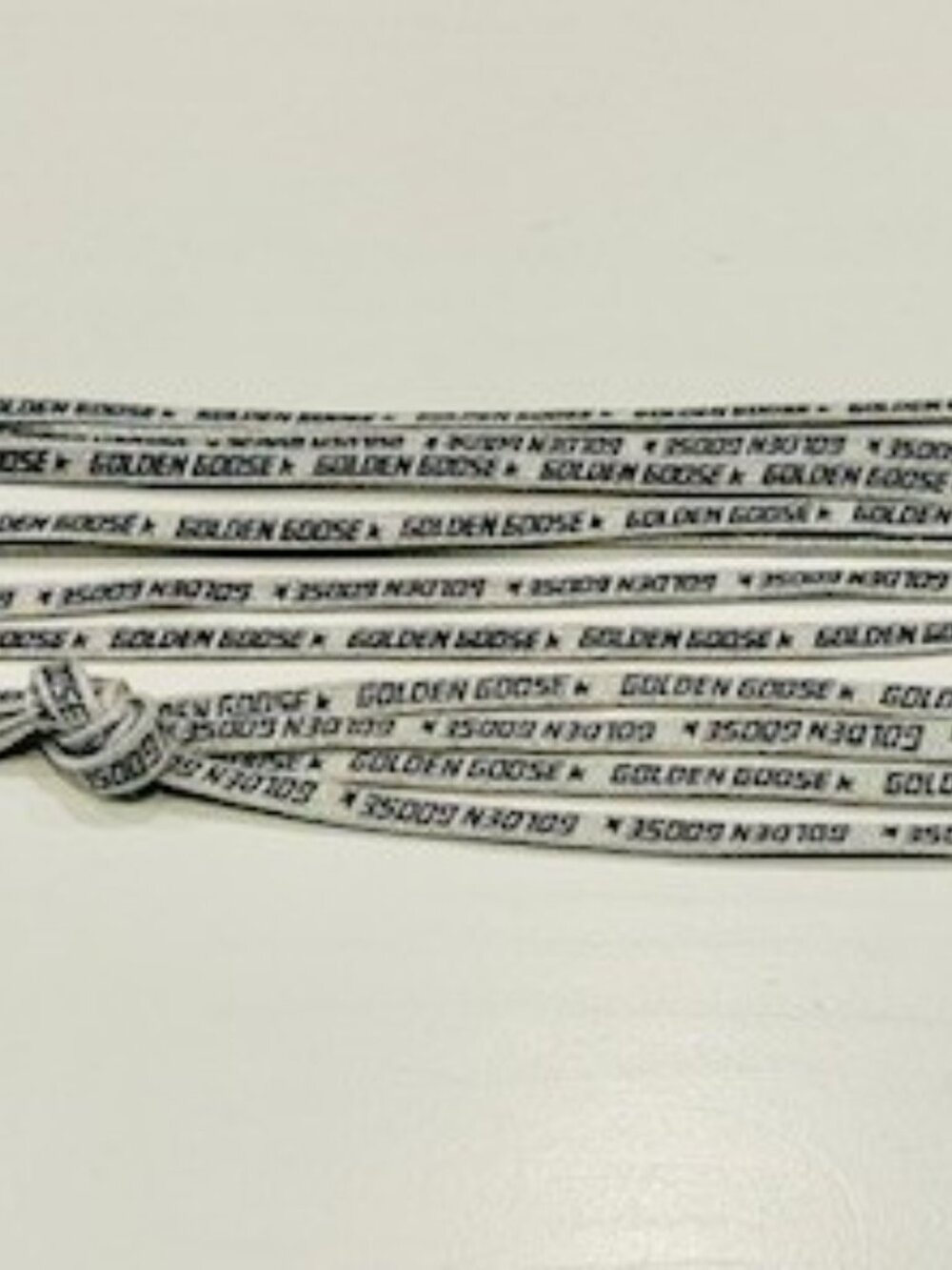 TWO PAIR: Golden Goose Logo-Print Silver Sparkle Laces - Picture 3 of 3